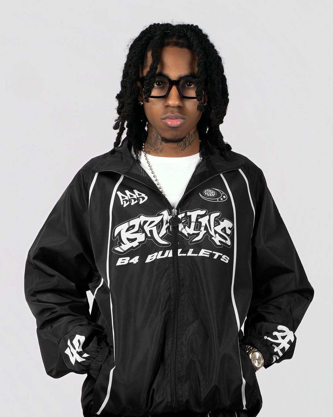 Brains B4 Bullets Windbreaker (Black)