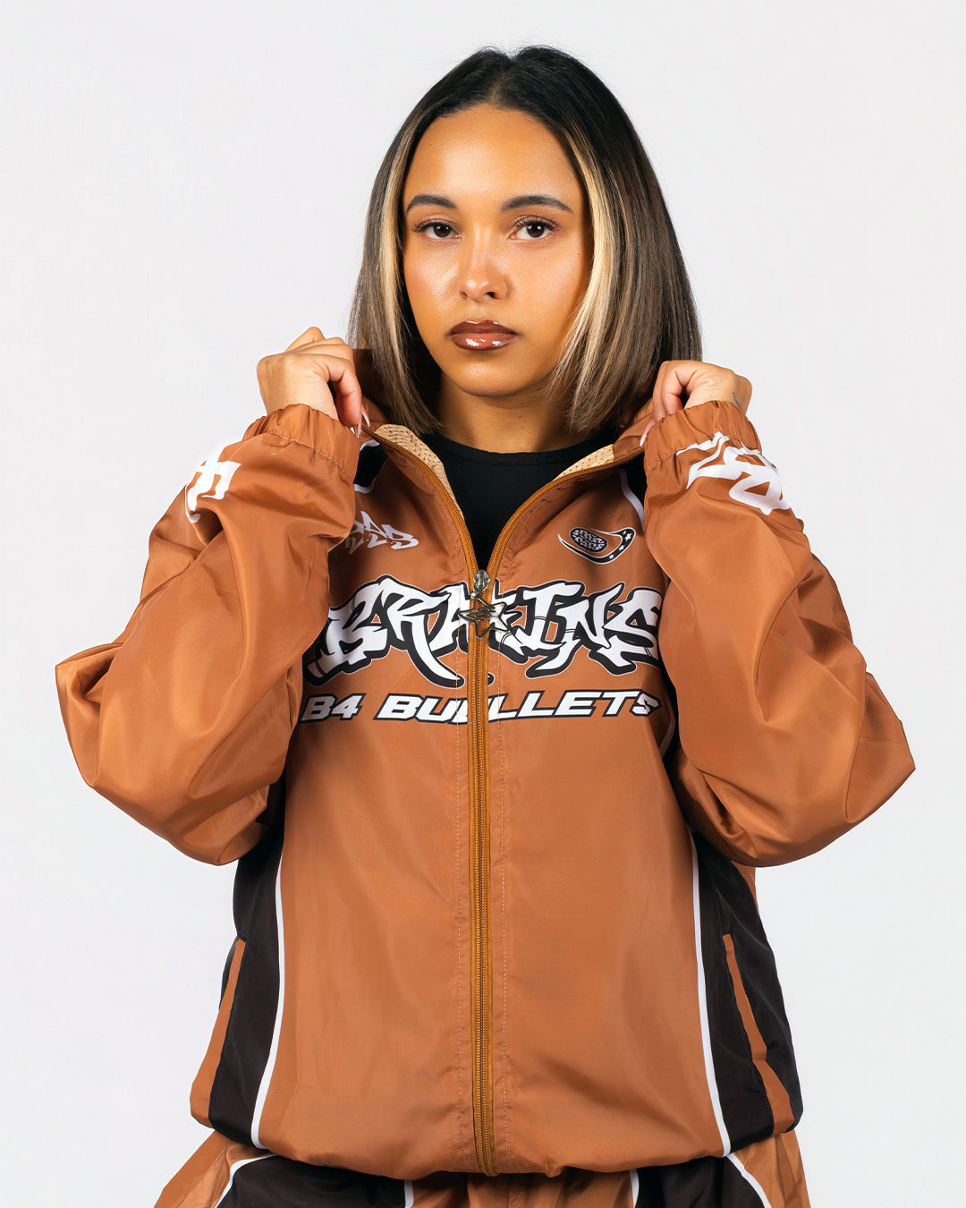 Brains B4 Bullets Windbreaker (Brown)